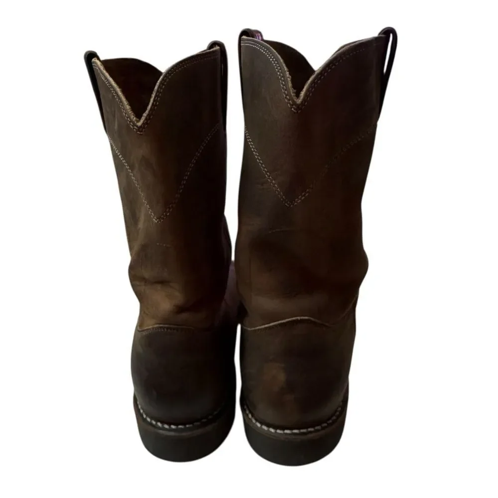 Justin 4116 Men's Classic Roper Boot Bay Apache Cowhide Foot and a Roper Toe 10